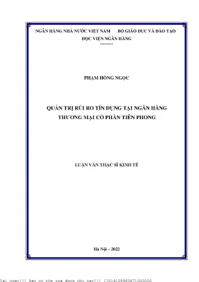 Quản Trị Rủi Ro Tín Dụng Tại Ngân Hàng Thương Mại Cổ