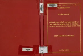 Giải Pháp Hạn Chế Rủi Ro Trong Ngành Cho Thuê Tài Chính