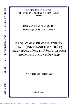 Giải pháp phát triển hoạt động thanh toán thẻ tại Ngân