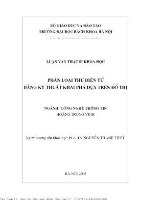Phân loại điện tử bằng kỹ thuật khai phá dựa trên đồ thị
