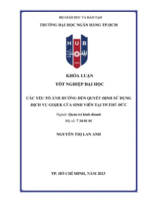 Các Yếu Tố Ảnh Hưởng Đến Quyết Định Sử Dụng Dịch Vụ