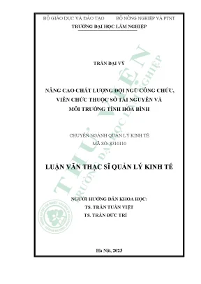 Nâng Cao Chất Lượng Đội Ngũ Công Chức Tại Sở Tài Nguyên
