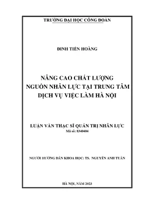 Nâng Cao Chất Lượng Nguồn Nhân Lực Tại Trung Tâm Dịch Vụ