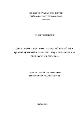 Chất lượng cuộc sống của bệnh nhân điều trị Methadone