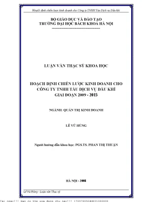 Chiến Lược Kinh Doanh Cho Công Ty TNHH Tàu Dịch Vụ Dầu