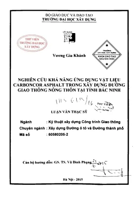 Nghiên Cứu Ứng Dụng Vật Liệu Carboncor Asphalt Trong Xây
