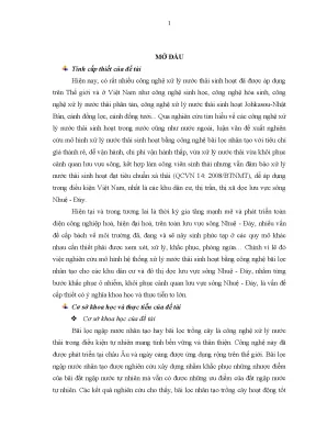 Mô Hình Xử Lý Nước Thải Sinh Hoạt Bằng Công Nghệ Bãi Lọc 