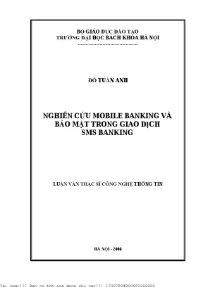 Nghiên Cứu Bảo Mật Trong Giao Dịch SMS Banking