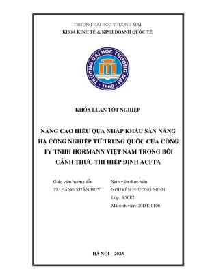 Nâng Cao Hiệu Quả Nhập Khẩu Sàn Nâng Hạ Công Nghiệp Từ
