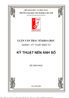 Nghiên cứu kỹ thuật nén ảnh số dựa trên biến đổi Wavelet
