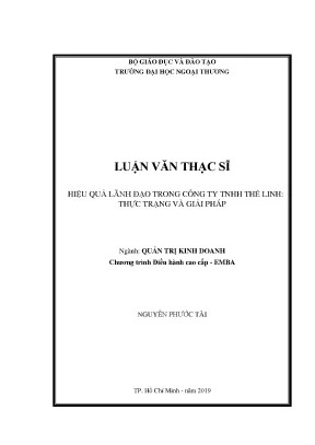 Nâng cao hiệu quả lãnh đạo tại Công ty TNHH Thế Linh: