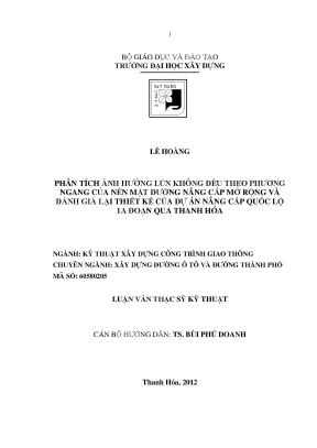 Phân Tích Ảnh Hưởng Lún Không Đều Theo Phương Ngang Của