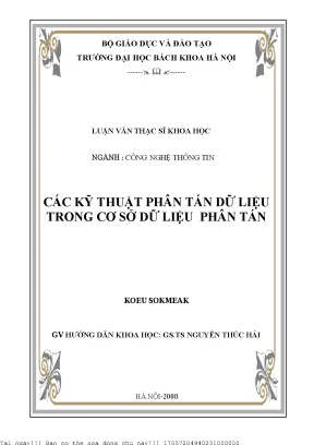 Công Nghệ Thông Tin: Kỹ Thuật Phân Tán Dữ Liệu Trong Cơ