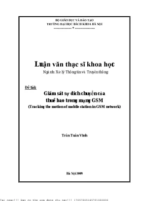 Giám sát dịch chuyển thuê bao trong mạng GSM: Nghiên cứu 