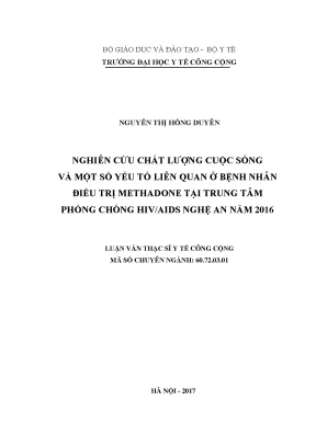 Nghiên Cứu Chất Lượng Cuộc Sống Ở Bệnh Nhân Điều Trị