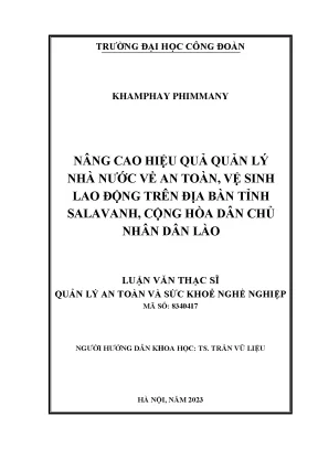 Nâng Cao Hiệu Quả Quản Lý An Toàn Vệ Sinh Lao Động Tại 