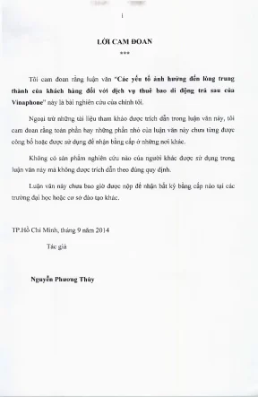 Các Yếu Tố Ảnh Hưởng Đến Lòng Trung Thành Của Khách Hàng