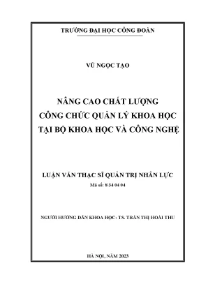 Nâng cao chất lượng công chức quản lý khoa học tại Bộ