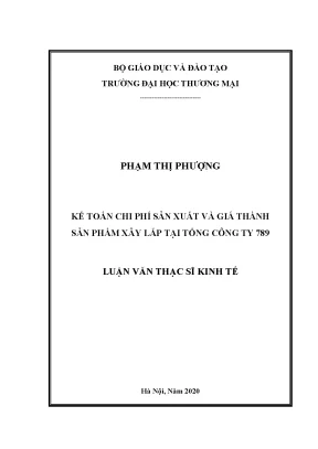 Kế Toán Chi Phí Sản Xuất và Giá Thành Sản Phẩm Xây Lắp