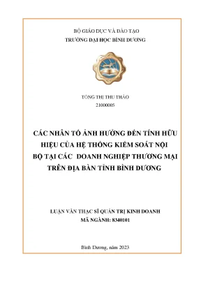 Những Nhân Tố Ảnh Hưởng Đến Tính Hữu Hiệu Của Hệ Thống