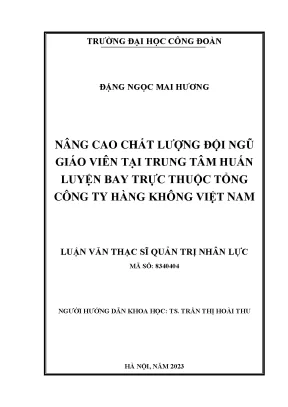 Nâng Cao Chất Lượng Đội Ngũ Giáo Viên Tại Trung Tâm Huấn