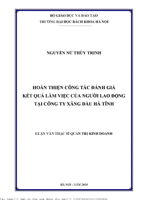 Cải Thiện Công Tác Đánh Giá Kết Quả Làm Việc Tại Công Ty