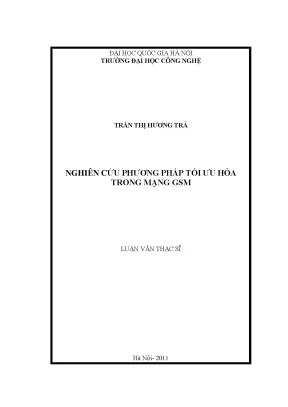 Nghiên Cứu Phương Pháp Tối Ưu Hóa Mạng GSM Tại Đại Học