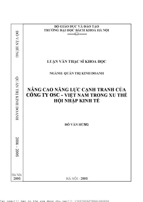 Nâng Cao Năng Lực Cạnh Tranh Của Công Ty OSC Việt Nam