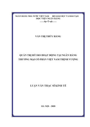 Quản Trị Rủi Ro Hoạt Động Tại Ngân Hàng Thương Mại Cổ