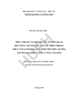 Chấn Thương Do Vật Sắc Nhọn Trong Thực Tập Lâm Sàng Của