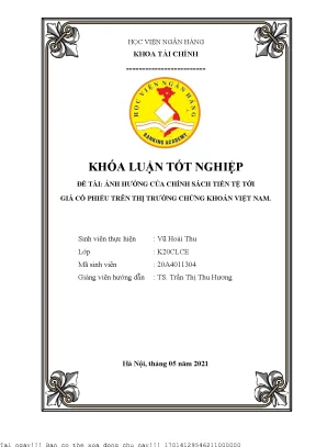 Ảnh Hưởng Của Chính Sách Tiền Tệ Đến Giá Cổ Phiếu Trên