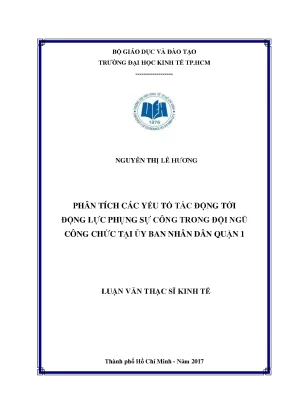Phân Tích Yếu Tố Tác Động Đến Động Lực Phụng Sự Công
