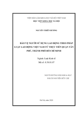 Bảo Vệ Người Sử Dụng Lao Động Theo Pháp Luật Lao Động