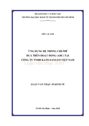 Ứng Dụng Hệ Thống Chi Phí Dựa Trên Hoạt Động (ABC) Tại