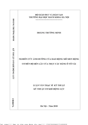 Nghiên Cứu Ảnh Hưởng Của Dao Động Mô Men Động Cơ Đến Độ