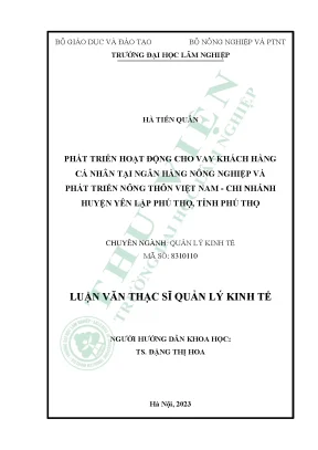 Phát Triển Hoạt Động Cho Vay Khách Hàng Cá Nhân Tại