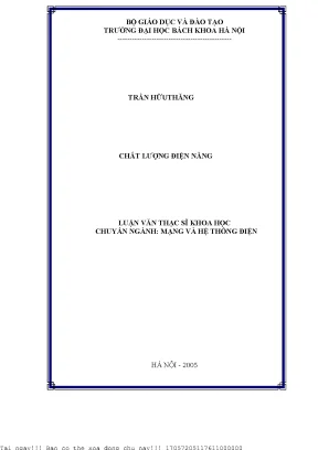Nghiên Cứu Chất Lượng Điện Năng Trong Hệ Thống Điện