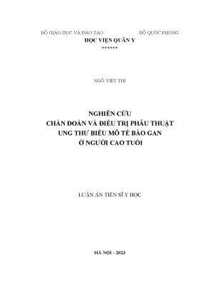Nghiên Cứu Chẩn Đoán và Điều Trị Phẫu Thuật Ung Thư Biểu