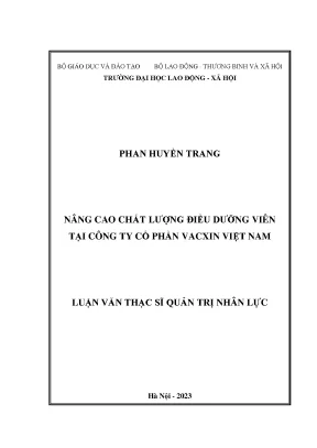 Nâng Cao Chất Lượng Điều Dưỡng Viên Tại Công Ty Cổ Phần