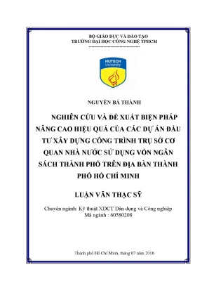 Nâng Cao Hiệu Quả Dự Án Đầu Tư Xây Dựng Trụ Sở Cơ Quan