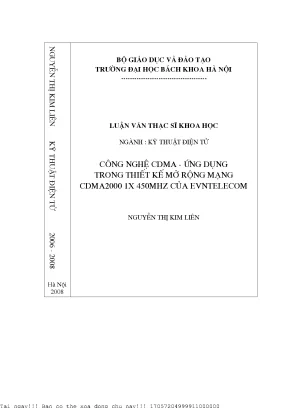 Nghiên cứu công nghệ CDMA 2000 và thiết kế mạng cho