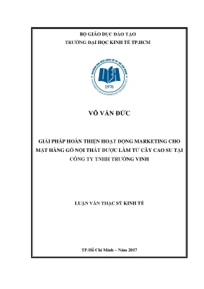 Giải Pháp Marketing Cho Mặt Hàng Gỗ Nội Thất Từ Cây Cao
