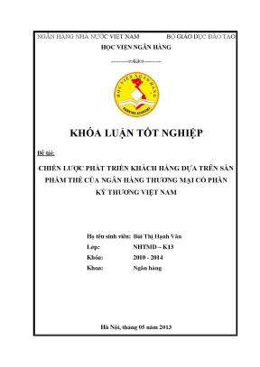 Chiến Lược Phát Triển Khách Hàng Dựa Trên Sản Phẩm Thẻ