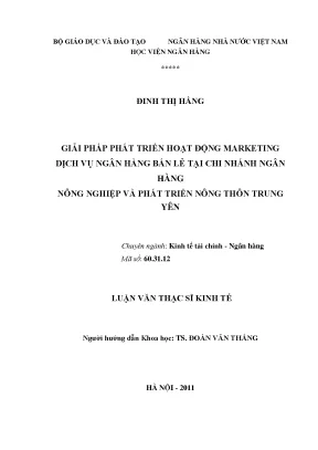 Giải Pháp Marketing Dịch Vụ Ngân Hàng Bán Lẻ Tại Chi
