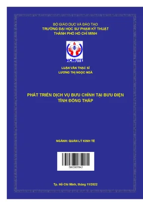 Phát Triển Dịch Vụ Bưu Chính Tại Bưu Điện Tỉnh Đồng Tháp