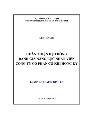 Hoàn thiện hệ thống đánh giá năng lực nhân viên tại Công