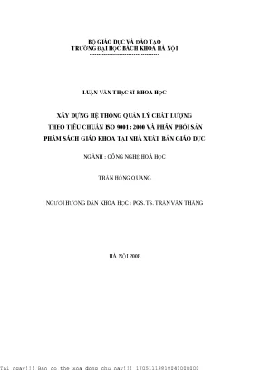 Quản Lý Chất Lượng Sách Giáo Khoa Theo Tiêu Chuẩn ISO