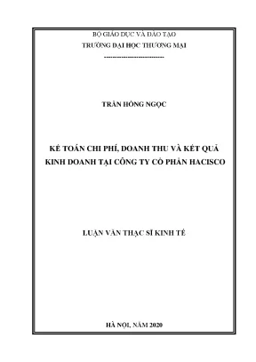 Nghiên Cứu Kế Toán Chi Phí, Doanh Thu và Kết Quả Kinh
