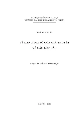 Giả Thuyết Đại Số Về Các Lớp Cầu Luận Án Tiến Sĩ Toán 