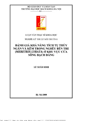 Đánh Giá Khả Năng Tích Tụ Thủy Ngân và Kẽm Trong Nghêu